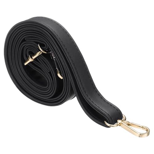 Image of sourcing map Leather Purse Strap Replacement Crossbody, 27.6-51.2 Inch Adjustable Bag Strap Purse Straps for Women Crossbody Bags Shoulder Bag Handbag, Black