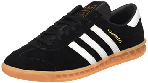 Image of adidas Men's Hamburg Trainers, Black Core Black Footwear White Gum 2, 10 UK