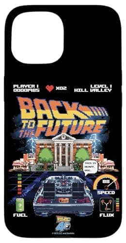 Image of Back To The Future 40th Anniversary Video Game Style Case for iPhone 15