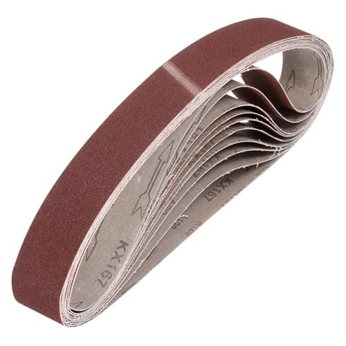Image of sourcing map 50mm x 711mm Sanding Belts, 9 Pcs 120 Grit Aluminum Oxide Abrasive Belt Sander File Belt for Woodworking, Metal Polishing, Knife Sharpener