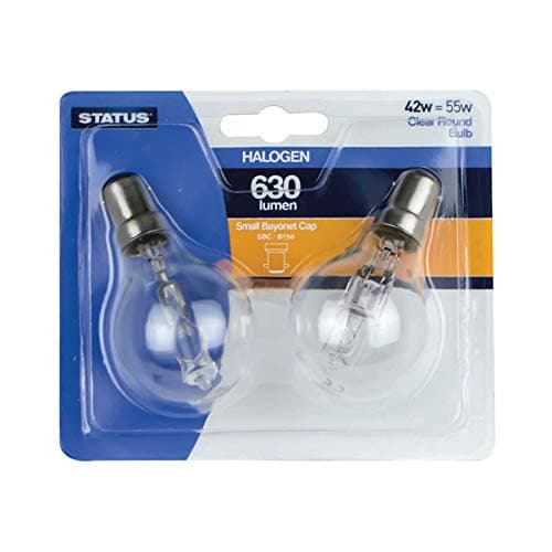 Image of 2 x 42watt SBC B15 Small Bayonet Cap Clear Equivalent to 60 watt Light Bulbs