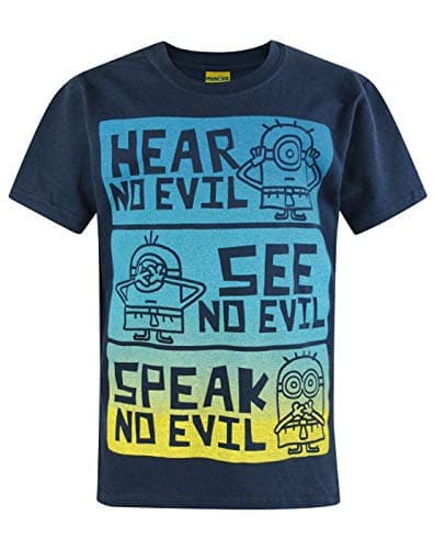 Image of MINIONS No Evil Kid's T-Shirt Blue