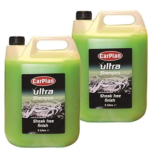 Image of CarPlan POL104 Ultra Car Wash Valet Shampoo Streak Free Finish No Grime - 5L x 2