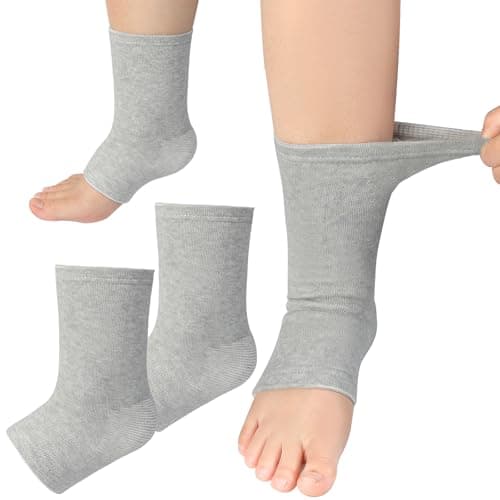 Image of LLMSIX 2pcs Large Bamboo Foot Sleeves, Soft and Breathable Plantar Fasciitis Socks, Arch Support Ankle Compression Sleeve for Men and Women Running Travel Work Foot Relief Accessaries Supplies