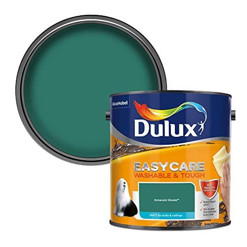 Image of Dulux 5293139 Easycare Washable and Tough Matt Emulsion Paint For Walls And Ceilings - Emerald Glade 2.5L