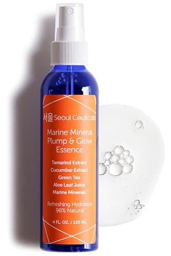 Image of SeoulCeuticals Korean Skin Care Essence Toner - K Beauty Marine Mineral Plump and Glow Essence Facial Treatment Toner - Skincare Spray Mist for Face Contains Cucumber Extract And Organic Aloe, 120ml