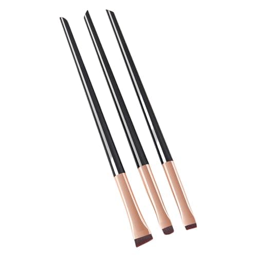 Image of 3pcs Small Makeup Brush Set for Eye and Face Eyeshadow Blending Brushes Travel Friendly Makeup Brush Set
