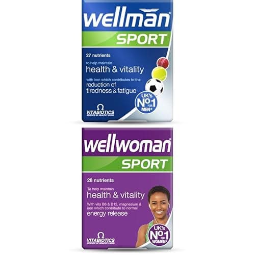 Image of Bundle of Vitabiotics Wellman Sport, Tablets and Vitabiotics Wellwoman Sport and Fitness - Tablets