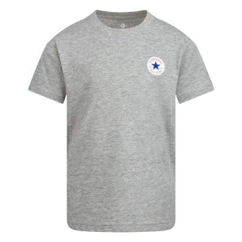 Image of Converse Boy's Ss Printed Ctp T-Shirt, Dk Grey Heather, 10/12 Years