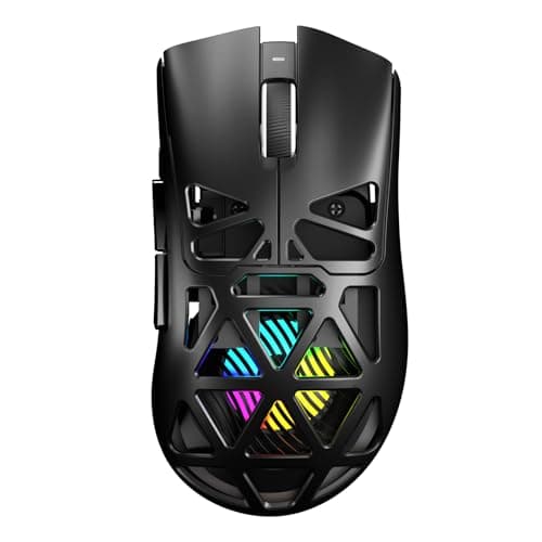 Image of AULA SC620 Gaming Mouse Wireless,BT5.0/2.4G/USB-C Gamer Mice,PAW3311 Sensor,Up to 12000DPI,7 Programmable Buttons,67g Lightweight,400mAh Battery,RGB,Rechargeable Mouse for Laptop/PC/Mac (Black)