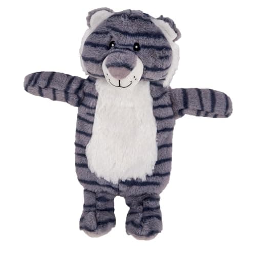 Image of K Collection 3D Novelty Hot Water Bottle with Removable Cover - Tiger Design - Soft Plush Cover - Premium Natural Rubber