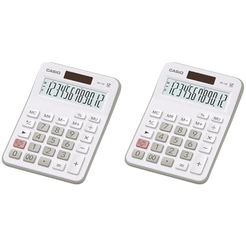 Image of New Casio MX-12 Desk Calculator 12-digit Display (Pack of 2)