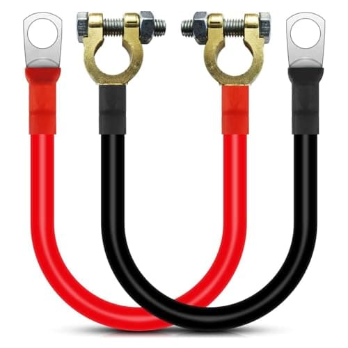 Image of Yeeliv 2Pcs Battery Cables Reliable 2AWG 12V Copper Wires 50CM with M10 Ring Terminal Copper Wire for Auto, Truck, Motorcycle, Solar, RV, Marine,Available in 35mm²,Battery Terminal Connectors
