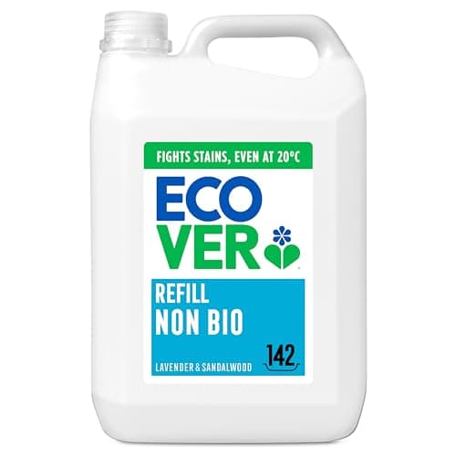Image of Ecover Concentrated Non-Bio, Laundry Detergent Refill, Laundry Washing Liquid, Lavender and Sandalwood, 142 Washes, 5L