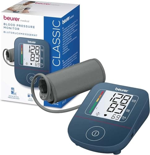 Image of Beurer BM 25 Upper Arm Blood Pressure Monitor, simple one-button operation, accurate measurement, arrhythmia detection, with USB-C port, cuff for 22-42 cm, data transfer to Apple Health and co.
