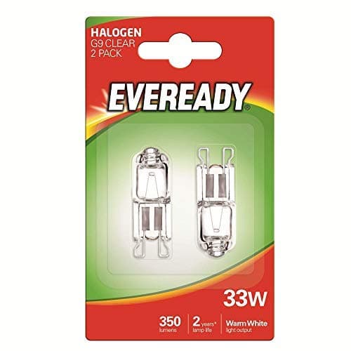 Image of 4X Eveready G9 Light Bulbs Blister 33W 220V Capusule Light Bulb