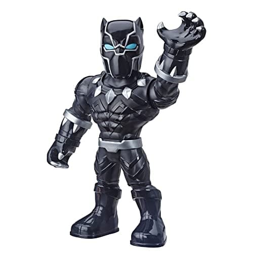 Image of Super Hero Adventures Playskool Heroes Marvel Mega Mighties Black Panther Collectible 10" Action Figure, Toys for Kids Ages 3 & Up