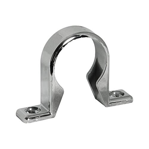 Image of FloPlast CW35 CW35-40MM Chrome Style ABS Waste Pipe Clip (Pack 3), Silver