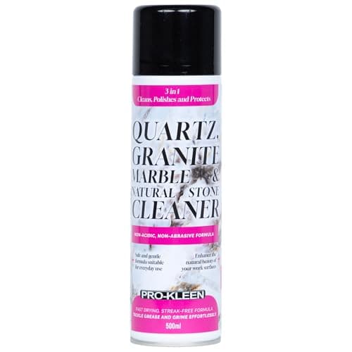Image of Pro-Kleen Quartz, Granite, Marble and Natural Stone Cleaner 500ml - Non-Abrasive & Streak Free - Cleans, Polishes & Protects for Kitchens, Bathrooms & More - Provides Long-Lasting Protection