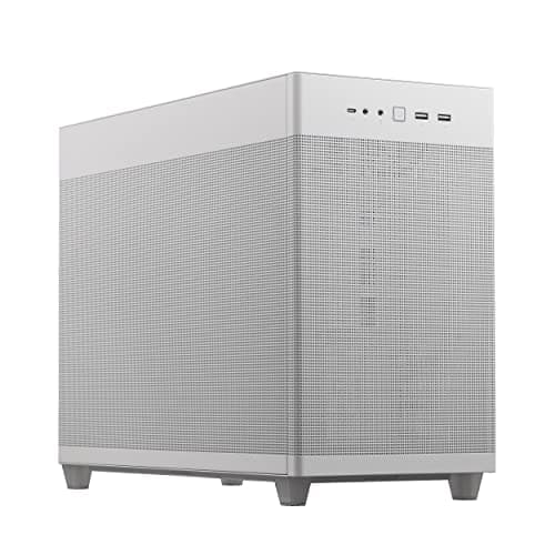Image of ASUS Prime AP201 MicroATX Case (Support Radiator Up to 360 mm and Graphics Card Length up to 338 mm, Quasi-Filter Mesh Panels, Tool-free Side Panels, USB 32 Gen 2 Type-C Front Panel) White