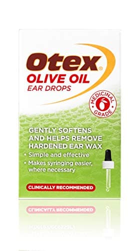Image of Otex Olive Oil Ear Drops For Natural, Gentle Removal of Excessive, Hardened Ear Wax. Bottle with Dropper Applicator, 10 ml (Pack of 1)