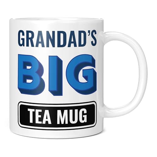 Image of Mug Monster - Grandad's Big Tea Mug, Father's Day Gift, Birthday Present for Grandad, Giant Mugs for Men, Huge Cup Hot Drinks, Oversized Tea Cup, Extra Large Ceramic Gift