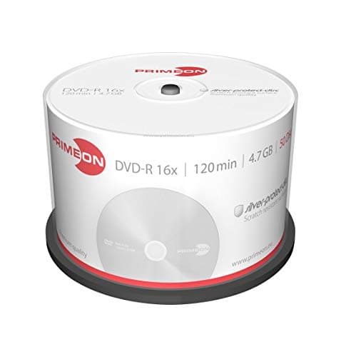 Image of Primeon 2761204 DVD-R Blank Discs 16x Speed, 4.7GB, 120 Min, Spindle of 50