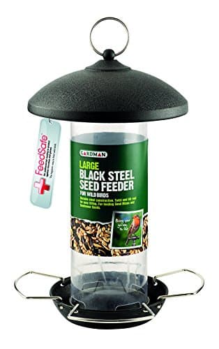 Image of Gardman A01513 Black Steel Seed Feeder Bird, 2 x 13 x 10 cm
