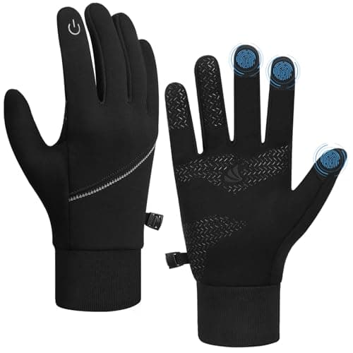 Image of Natugloe Running Gloves Touchscreen Anti-Slip Winter Lightweight Thermal Liner Gloves Men Women for Sports Cycling