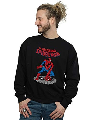 Image of Marvel Men's The Amazing Spider-Man Sweatshirt Black X-Large