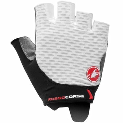 Image of CASTELLI 4521061 ROSSO CORSA 2 W GLOVE Women's Gloves WHITE BLACK S