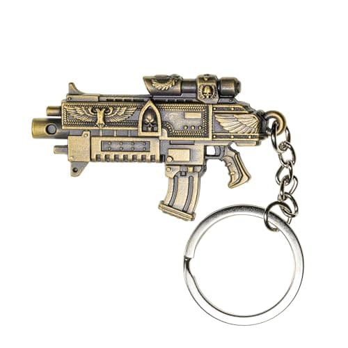 Image of Starforged Warhammer Space Marine Weapon Master crafted Bolt Rifle Keychain