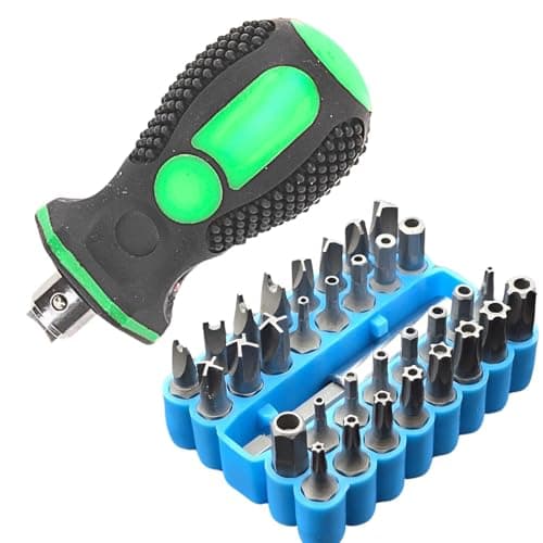 Image of Inbrackets 33 Piece Security Bit Set | 1/4" Metric Screwdriver Kit | Precision Hand Tools | Heavy-Duty Storage Case Inc 3 Torques, 4 Tri Wings, 4 Spanner Head, 9 Tamperproof, 12 Hex Bit Set