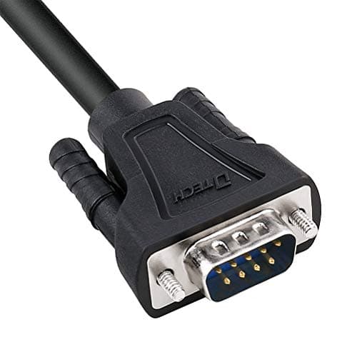 Image of DTech DB9 RS232 Serial Cable Black Male to Male 9 Pin DB9 Wire Straight Through (3m,Black)