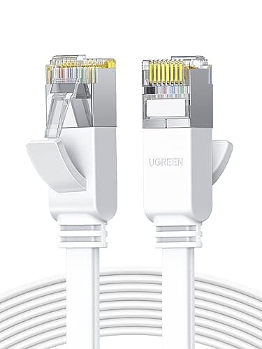 Image of UGREEN Ethernet Cable 20M, Flat RJ45 LAN Gigabit CAT 6 Network Cable, Pure Copper Core High-Speed 1000Mbps for 250Mhz/s Patch Cord Internet Cable for PS5 PS4 Extender Router Modem