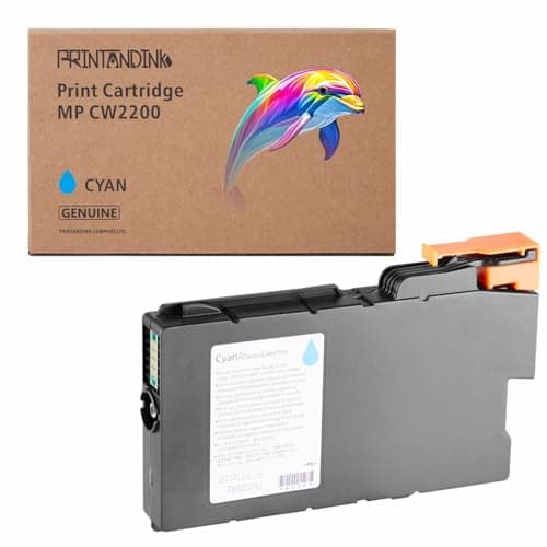 Image of PRINTANDINK CW2200 100ML Cyan 841636 Ink Cartridges Compatible for Ricoh MP CW2200 CW2201 CW1200 CW1201 IM CW2200 1200 OEM Ink