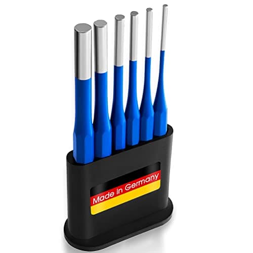 Image of S&R Pin Punch Set/Drift Punch Set/Made in Germany/Heavy-Duty Chrome-Vanadium Steel. Set of 6: 3 mm/4 mm/5 mm/6 mm/8 mm/10 mm
