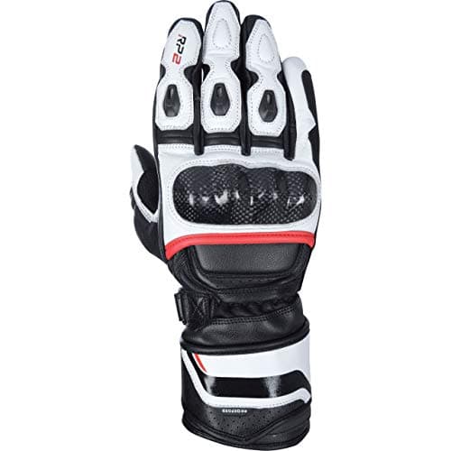 Image of Oxford GM1831043XL RP-2 2.0 Leather Sports Motorcycle Gloves 3XL Black White Red