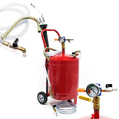 Image of WilTec pneumatic oil extractor with 22,7 liter tank for oil change ideal for cars & motorcycles
