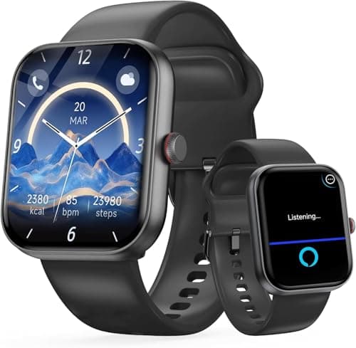 Image of Smart Watch for Men Women, Alexa Built-in, 1.91" HD Fitness Watch with Bluetooth Calling, Smartwatch with AI Voice/SpO2/Heart Rate/Stress/Sleep Monitor, 100+ Sports Modes, IP68 Waterproof, Android iOS