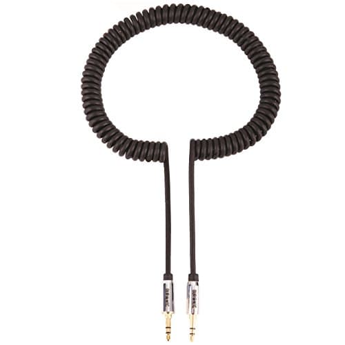 Image of Duronic Aux Audio Cable 0.5m | 3.5mm Male-to-Male Jacks | Coiled Auxiliary Lead that Extends to 0.5 Metres | Extendable Cable for Music, Headphones, Tablets, MP3 Players, Smartphones, Car Headphones