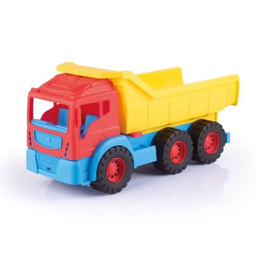 Image of DOLU Large Tipper Truck = Red & Yellow