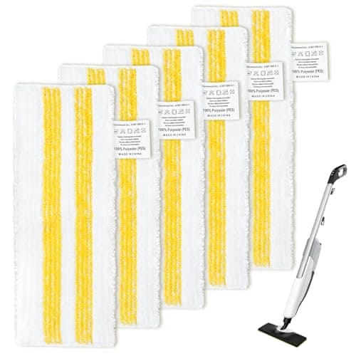 Image of KEEPOW Compatible with Karcher Steam Cleaner Pads – 5 Pack Microfibre Floor Cloths for EasyFix SC2 SC3 SC4 SC5 – Washable Steam Mop Pads for Hard Floors & Tiles