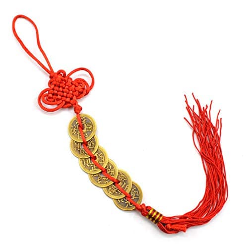 Image of YPY 2 Pack Chinese Feng Shui Coins Set & Lucky Charm Ancient I Ching Coins for Prosperity Protection Good Fortune Wealth and Successes (2, Strip Ornaments)