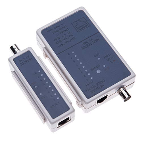 Image of RJ45, BNC Coaxial Cable Tester by Keple for LAN Test, Ethenet, UTP, STP, TNC, USOC 8P8C, 6P6C, 4P4C Network Connection, RJ11, RJ12 Plug Inernet Wire Modular Nettworking Tool
