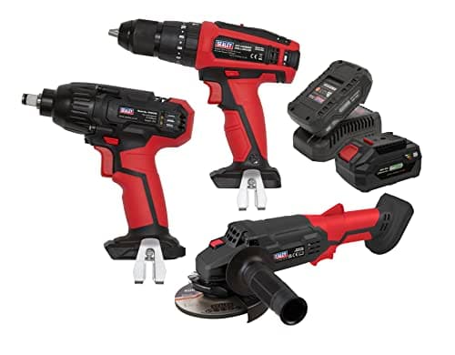 Image of Sealey 3 x 20V SV20 Series Cordless Tool Combo - 2 Batteries - CP20VCOMBO1