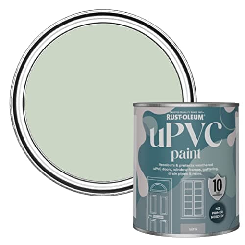 Image of Rust-Oleum Green uPVC Door and Window Paint In Satin Finish - Laurel Green 750ml