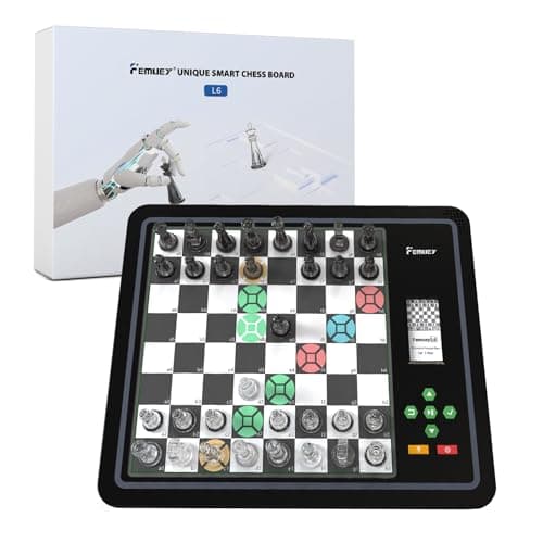 Image of Electronic Chess Set,L6 Computer Chess Board Game Magnetic Talking Smart for Beginners Electronic Board with LED Light for Kids & Adults