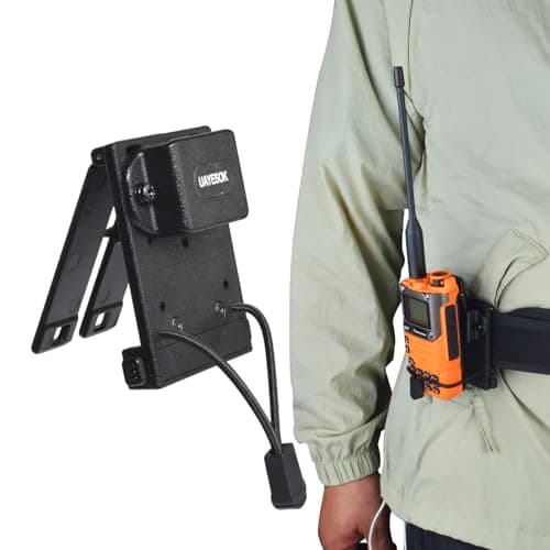 Image of UAYESOK Radio Holder Belt Clip Universal Walkie Talkie Holster for Duty Belt Tactical Handheld Radio Pouch Case for Kenwood Motorola Baofeng Quansheng Icom Radio Accessories (Clip & Belt and Molle)