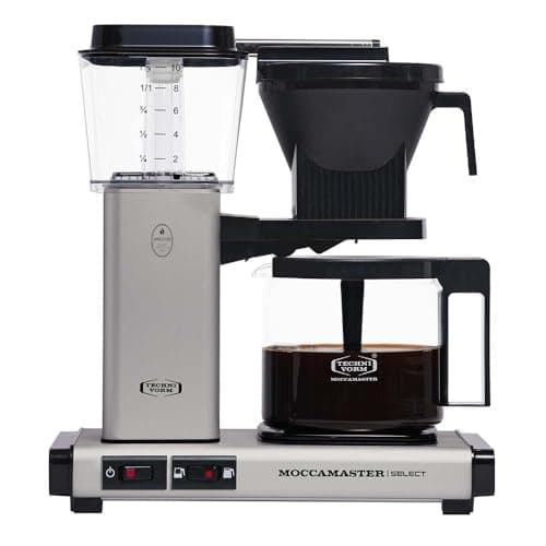 Image of Moccamaster KBG Select, Coffee Makers, Filter Coffee, Matt Silver, UK Plug, 1.25 Liters